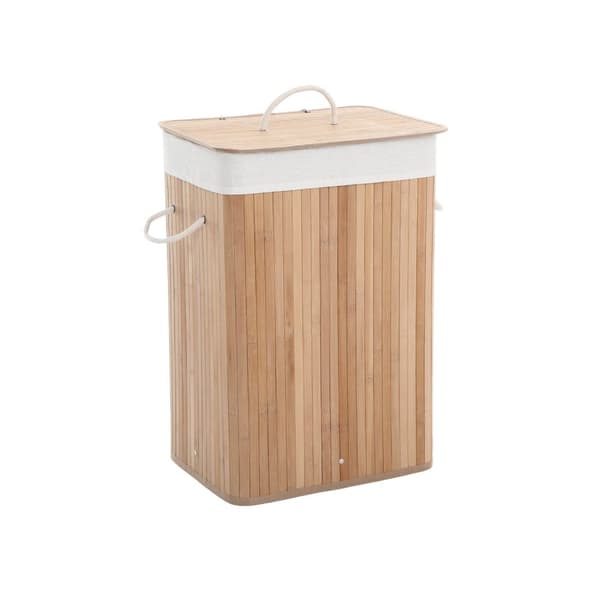 Rootz Bamboo Vasketøjskurv - Tøjkurv - Vasketøjskurv - Bambusfrakke - Bomuldsvaskepose - Ventileret design - Forhindrer mug - Forhindrer deformation -