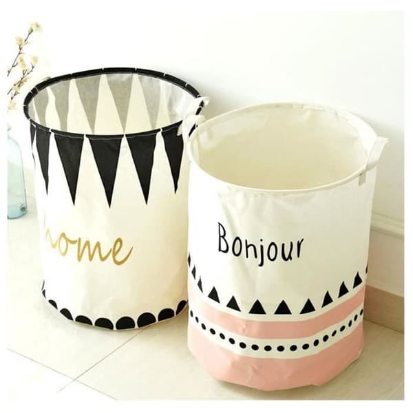 Set med 2 tvättkorgar - Vikbar - 40 x 50 cm