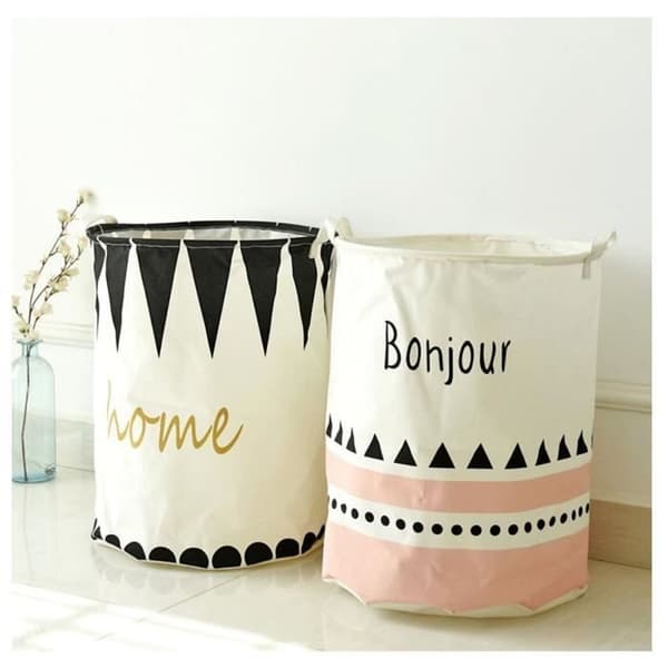Set med 2 tvättkorgar - Vikbar - 40 x 50 cm