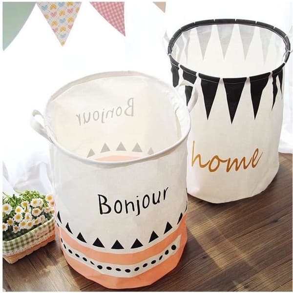 Set med 2 tvättkorgar - Vikbar - 40 x 50 cm