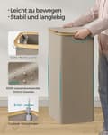 Miniatyrbillede 5 af 5: Rootz Bærbar Vasketøjskurv - Hæmmer - Sammenklappelig opbevaringsbeholder - 600D Oxford-klud - Bambus - Letvægts - Kompakt - Holdbar - 42 cm x 32 cm x