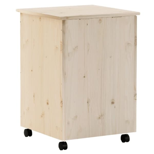 vidaXL Tvättkorg med hjul RANA 45x45x64 cm massiv furu