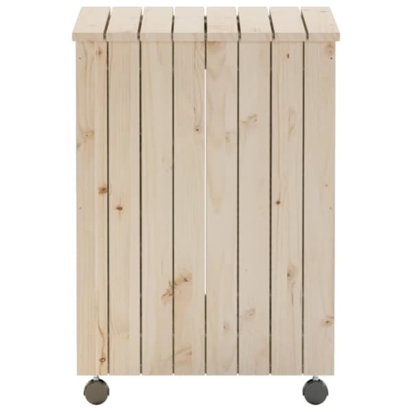 vidaXL Skittentøyskurv med hjul RANA 45x45x64 cm heltre furu