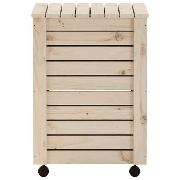 vidaXL Skittentøyskurv med hjul RANA 45x45x64 cm heltre furu