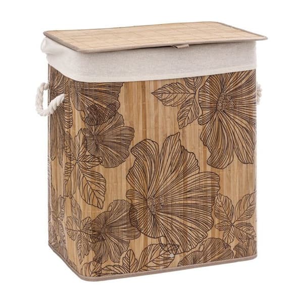 Bambu tvättkorg "Blackflora" eller "Palawan" 60 liter Atmosphéra - Blackflora