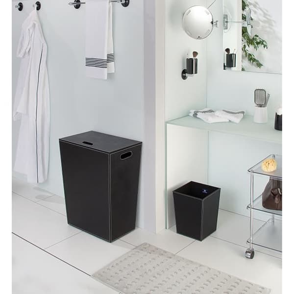 Svart klädeskorg Ecopelle 60cm