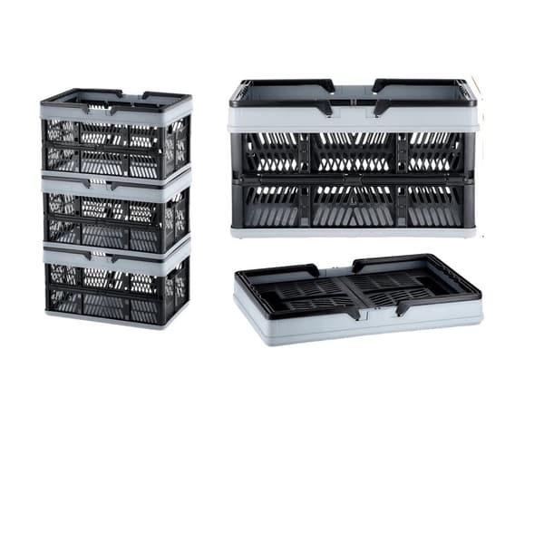 Foldbare opbevaringskurve, 25L kapacitet, pladsbesparende design,25 liter