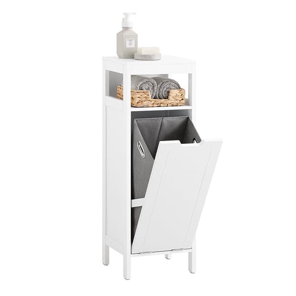 Rootz tvätthylla - Förvaringsställ för linne - Förvaringsorgan för badrum - MDF-konstruktion - 30cm x 90cm x 30cm