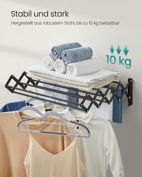 Rootz Washer -kuivausteline - Pyykin järjestäjä - Kuivausteline - Teräsrakenne - 40 cm x 42 cm x 12 cm - Kannettava - Kevyt