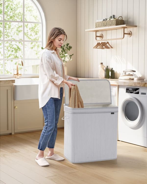 Rootz Laundry Hamper - Vaatekori - Säilytyslaatikko - Kevyt - 54,5 cm x 34,5 cm x 61 cm记录
