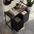 Miniatyrbillede 3 af 11: Vasketøjskurv med hylde, industriel stil - 34 x 74 x 72 cm