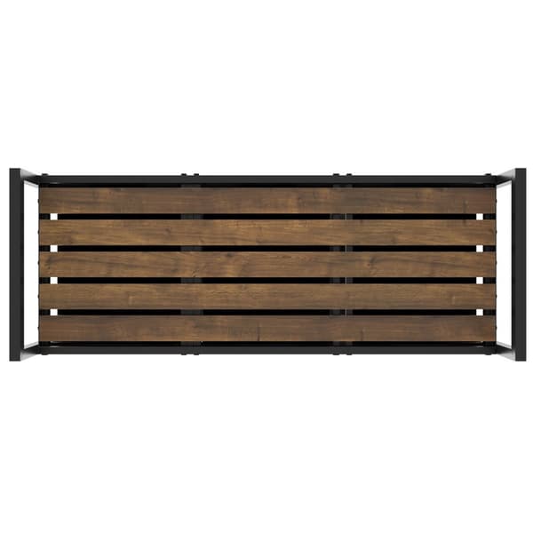 Vasketøjskurv med hylde, industriel stil - 34 x 93,5 x 72 cm