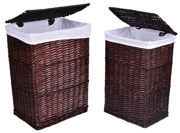 Brun flettet kurv 72 L