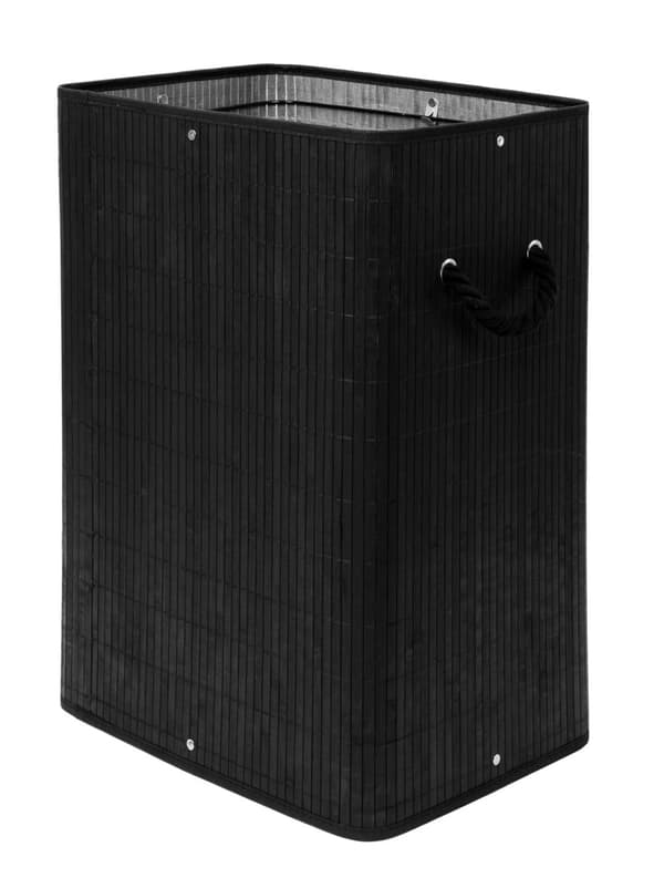 Bambu tvättkorg med lock SOREN 80L svart