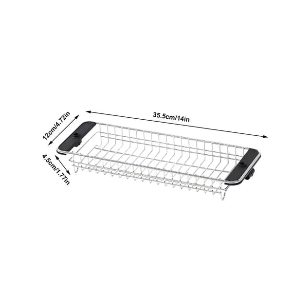 Rustfrit Stål Opbevaringskurv, Bærbart Design, Pladsbesparende Dimensioner,A