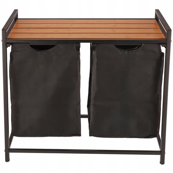 Vasketøjskurv, foldbar, stor, stående, XL rum