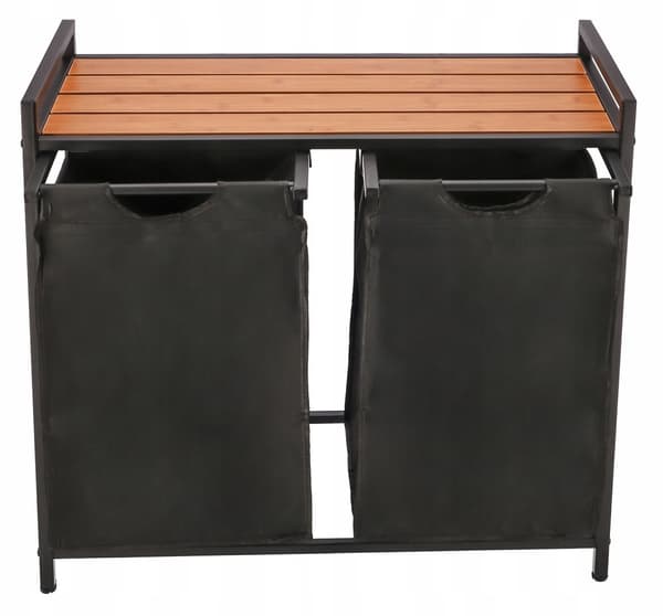 Vasketøjskurv, foldbar, stor, stående, XL rum