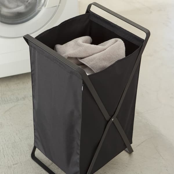 Tornsvart hopfällbar tvättkorg - L30 cm