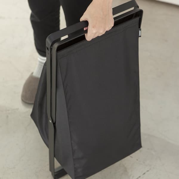 Tornsvart hopfällbar tvättkorg - L30 cm