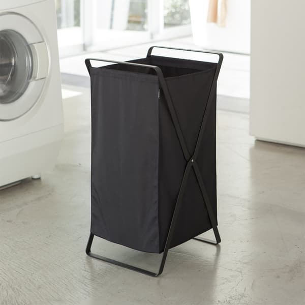 Tornsvart hopfällbar tvättkorg - L30 cm