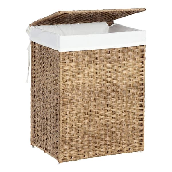 Tvättkorg med 2 handtag och avtagbar påse - Imitation Natural Rush