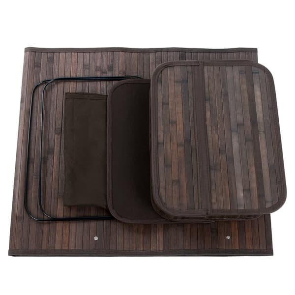 Brun bambu tvättkorg - L40 cm