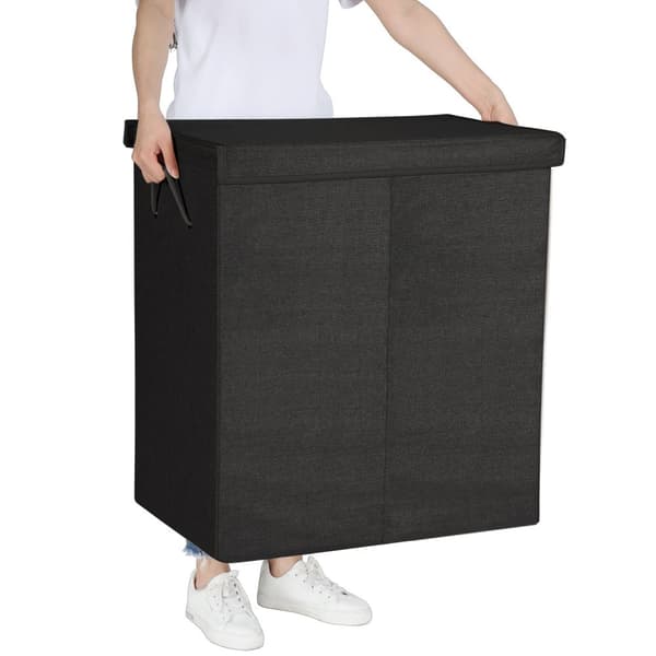 Svart tvättkorg - L60 cm