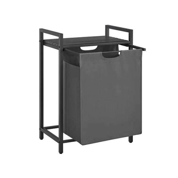 Rootz Laundry Collector - Opbevaringsorganer - Tøjspand - Metalramme - Sort/Grå - 65cm x 40cm x 75cm