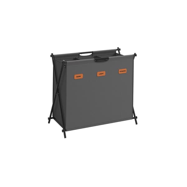 Tvättkorg 135 liter med 3 kurser, Leigrijs