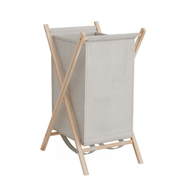 Bruno tvättkorg, 40x64cm, Beige, Trä, Vicco