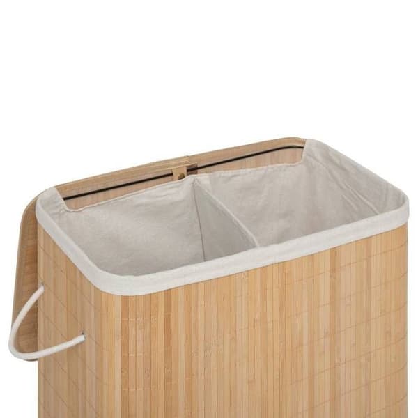 5five - tvättkorg 100l dubbel bambu