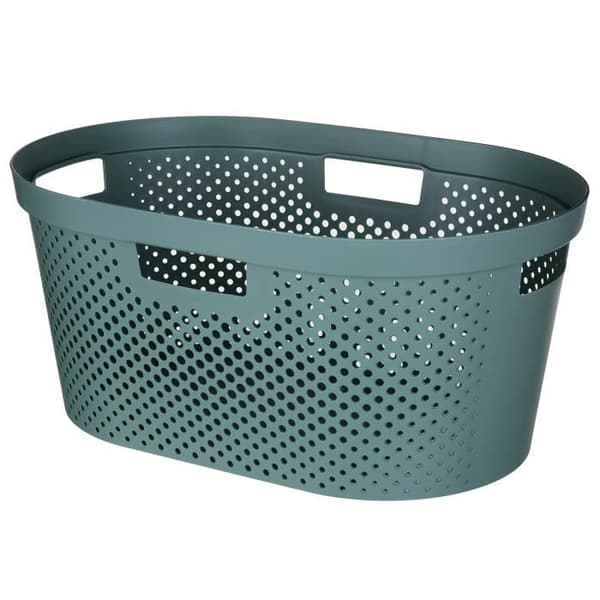 Grön mangelkorg - Curver - RCYCLED - Plast - Rektangulär - 40 L - Bärhandtag - Ventilation