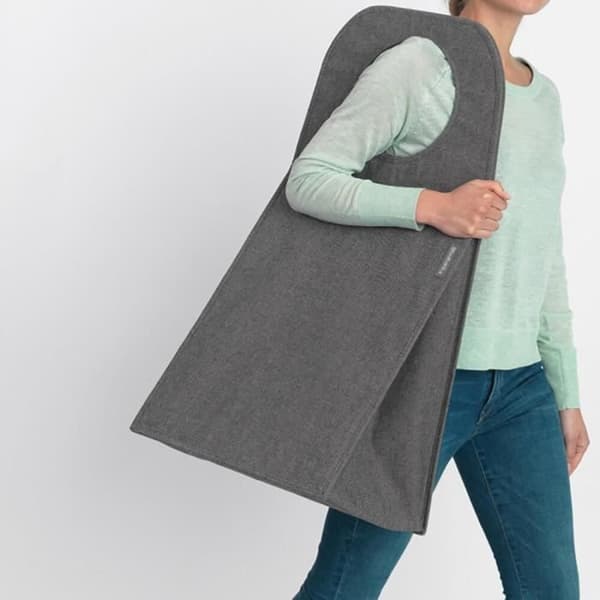 Brabantia 120381 rektangulär tvättpåse - 55 L - Svart - Quick Drop öppnings- och fällbara handtag