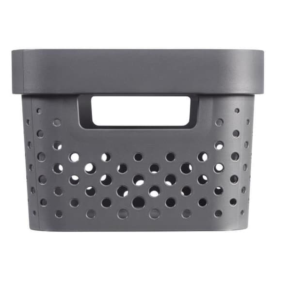 CURVER Infinity Bin 17L Dots - Återvunnen plast - Grå