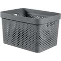 Miniatyrbild 1 av 6: CURVER Infinity Bin 17L Dots - Återvunnen plast - Grå