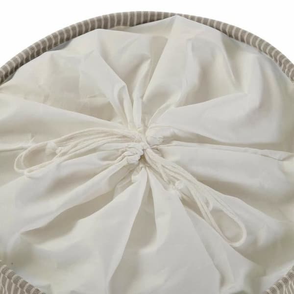tvättkorg beige polyester bomullsnylon (38 x 48 x 38 cm)