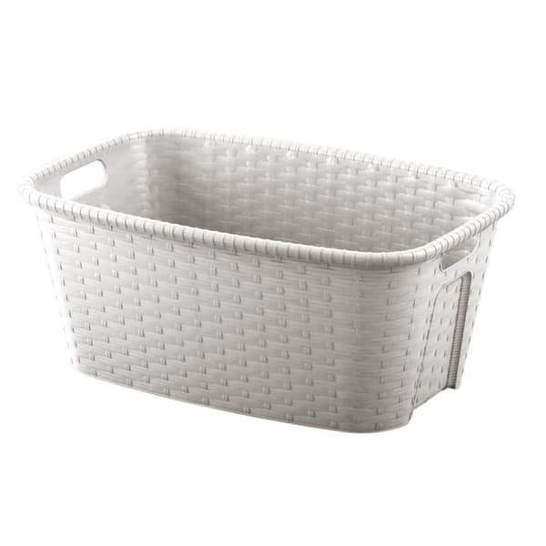 Tvättkorg 35L imiterad flätad 59,5x39,5x25 cm garn