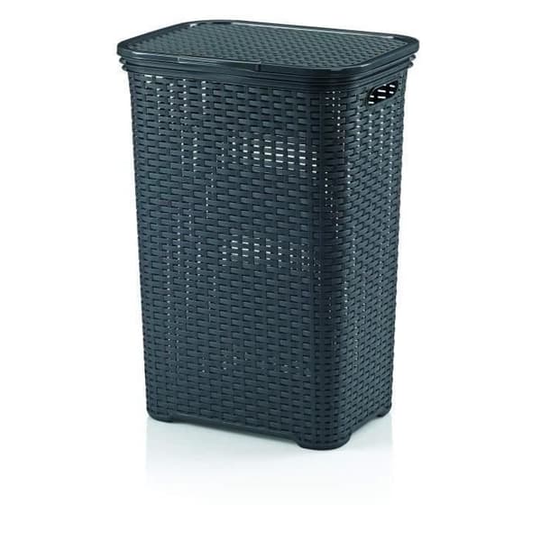 KELA Brasilia tvättkorg - 43,5 x 33,5 x 60 cm - Antracit