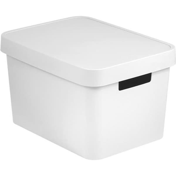 Förvaringslåda med vitt plastlock 17L Curver Infinity