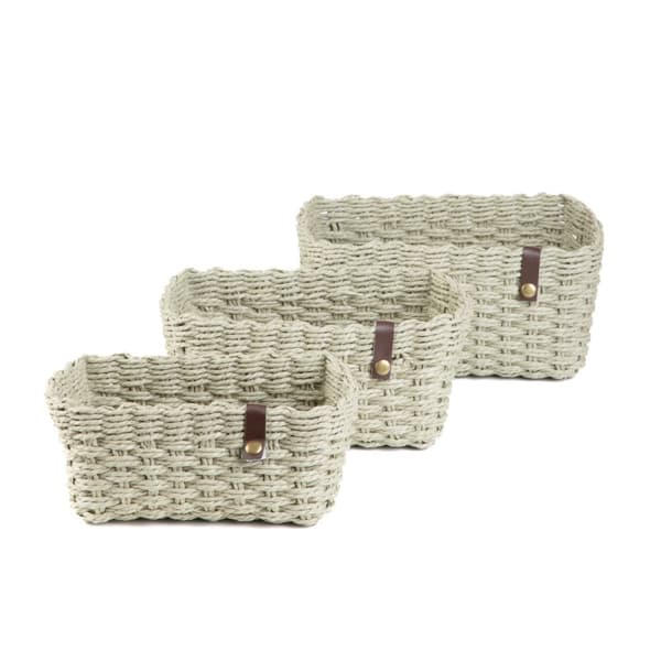Uppsättning av dekorativa korgar | DESMA | 3 st 25x19x12cm 22x17x11cm 20x15x10cm | 886008