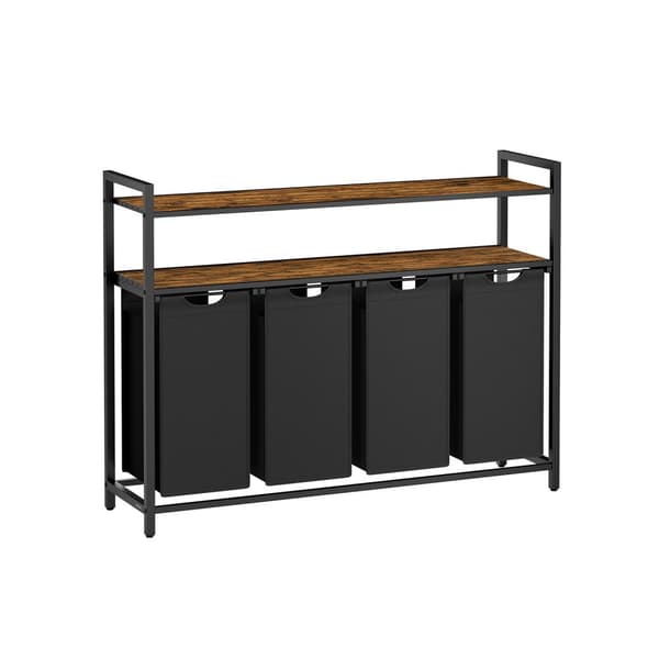 Tvättkorg, VASAGLE, 73x33x91 cm, Vintage Brun-Svart