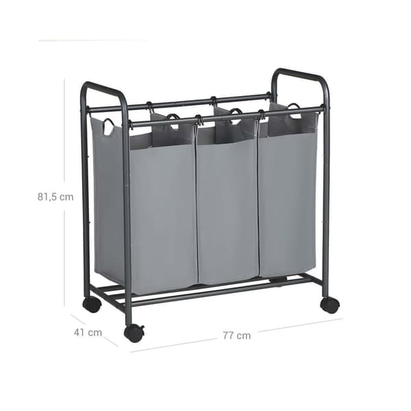 Vasketøjskurv, SONGMICS LSF003S, 77x41 cm, Beige