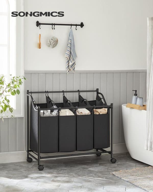 Vasketøjskurv, SONGMICS LSF005, Sort