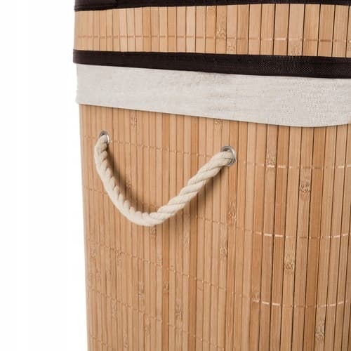 BEMI BAMBU TVÅKAMMAR TVÄTTKORG 100L MED LOCK