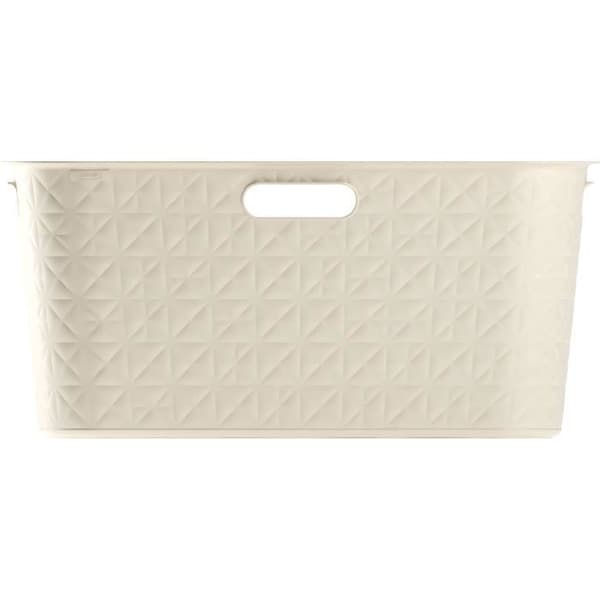 CURVER Sänglåda Softex 45L - Elegant Design - Lätt och Praktisk - 70% återvunnen - 59 x 39 x 27 cm - Krossvit