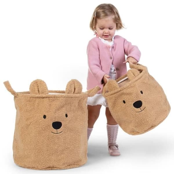 CHILDHOME Förvaringskorg Teddy 40 x 40 x 40 cm Beige