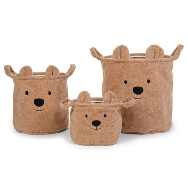 CHILDHOME Förvaringskorg Teddy 40 x 40 x 40 cm Beige