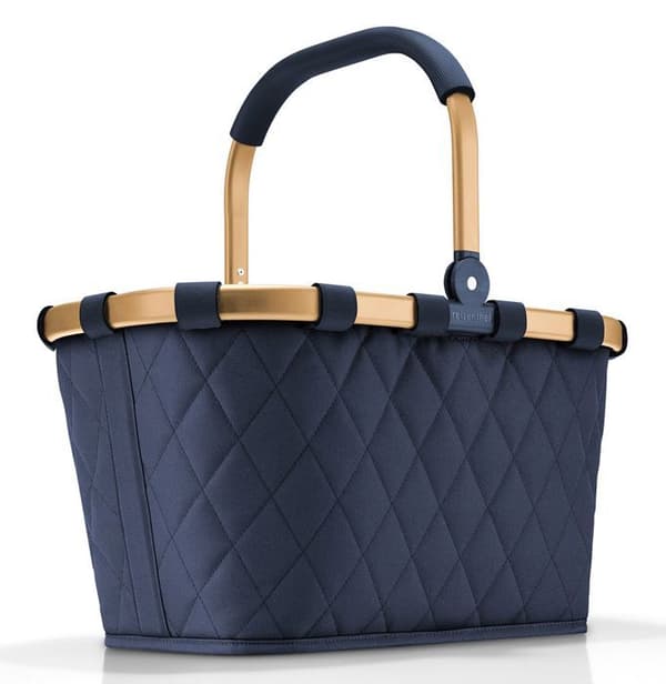 reisenthel Inköpskorg mörkblå guld för kvinnor och män - Carrybag Rhombus L Frame Midnight Gold 298398