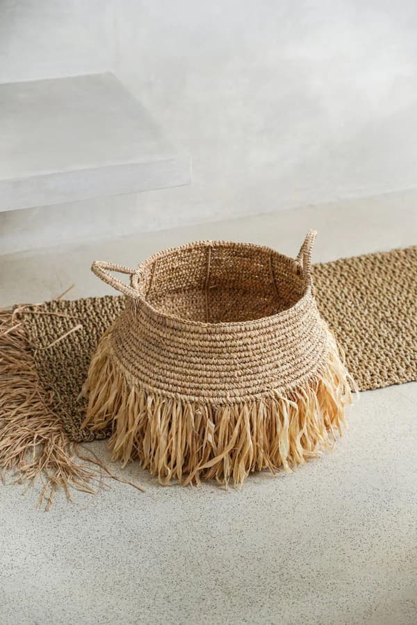Raffia Deluxe Kurve - Naturfarve - Stor