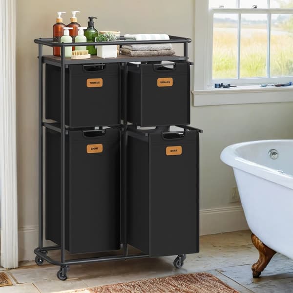 Wasmand, wassorteerder op wielen, 150 L